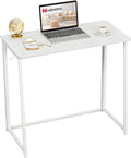 31.5 Inch Folding Desk White For Small Spaces Home Office