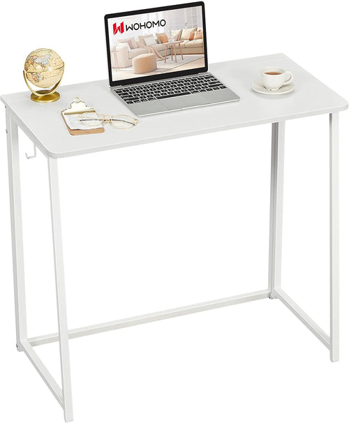 31.5 Inch Folding Desk White For Small Spaces Home Office