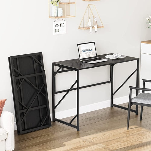 No Assembly Folding Desk for Small Spaces Home Office